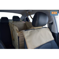 Автогамак Happy Dog Premium (Хэппи Дог Премиум). На 1/3 заднего сиденья. Цвет: бежевый.