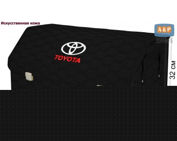 Органайзер-саквояж "Союз Премиум" в багажник Toyota (Тойота), размер XXL. Цвет: черный с черной прострочкой Соты.